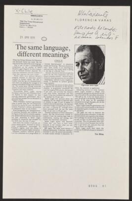 Carpeta que contiene recortes de prensa de 26 de abril a 05 de junio de 1991 relativos a Ricardo ...