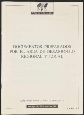 Documentos preparados por el área de desarrollo regional y local. Sexto Consejo Nacional del Part...