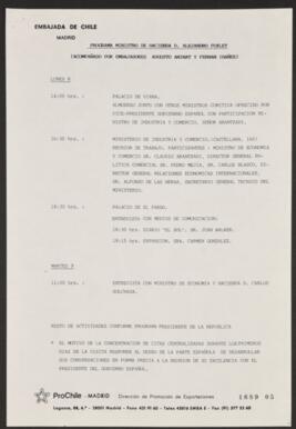 Programa Ministro de Hacienda D. Alejandro Foxley