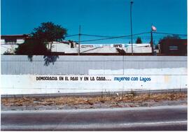 Publicidad en calles. Campaña Presidencial Ricardo Lagos