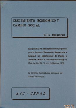 Presentación relativa a Crecimiento Económico y Cambio Social en Suecia