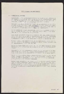 Profesionales y su Organización. Documento de trabajo
