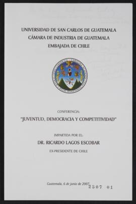 Conferencia sobre "Juventud, Democracia y Competitividad"