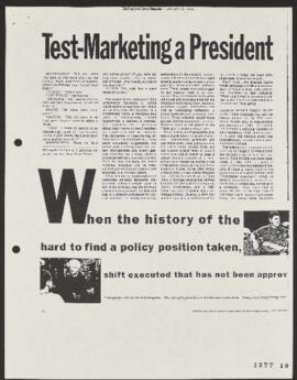 Test -Marketing a President en The New York Times. Artículo Prensa