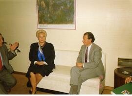 Ricardo Lagos esperando resultados del Plebiscito en Hotel Galerías