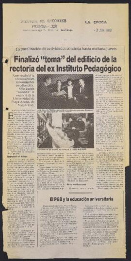 Artículos de prensa relativos a las actividades del Ministro de Educación Ricardo Lagos E, 1992 (...