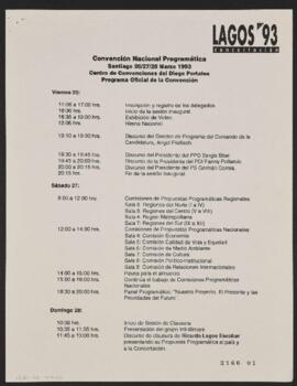 Programa Oficial de la Convención Nacional Programática