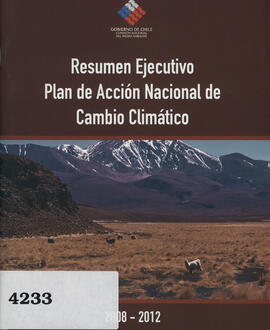 Resumen Ejecutivo Plan de Acción Nacional de Cambio Climático