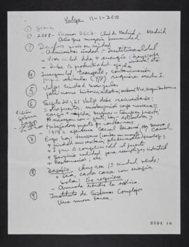 Valpo. Anotaciones de Ricardo Lagos en Instituto de Sistemas Complejos de Valparaíso