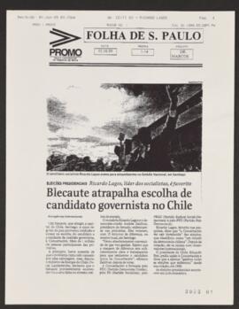 Blecaute atraoalha escolha de candidato governista no Chile. Artículo de prensa