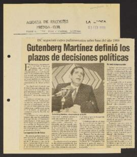 Artículos de prensa de mes de febrero de 1993 relativos a Precandidato Presidencial, Senador Edua...