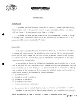 Presentación de Programa de Salud Integral de Consultorio de Conchalí