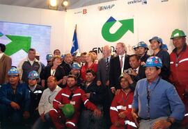 La Presidenta Michelle Bachelet, en la inauguración de la primera Planta de Gas Natural Licuado G...