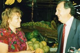 Ricardo Lagos en mercado