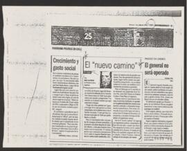 Panorama político en Chile. Artículo de prensa