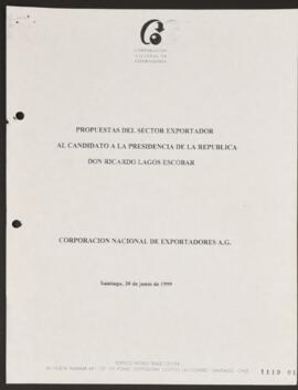 Propuesta de Sector Exportador a Candidato Presidencia de la República Ricardo Lagos