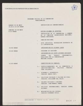 Programa Oficial de Convención Presidencial