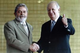 Presidente Inácio Lula Da Silva y Ricardo Lagos