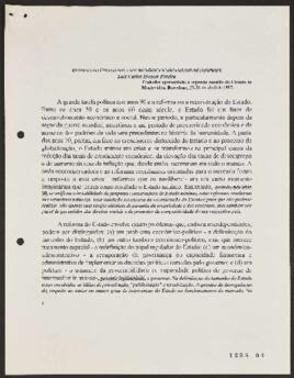 Reforma do Estado Dos Años 90 Lógica e Mecanismos de Controle. Documento de Trabajo de Luiz Carlo...