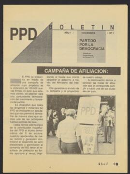 Boletín PPD. Año1, noviembre, N°1