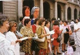 Manifestación de Mujeres en la calle