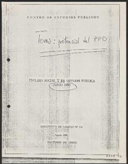 Estudio Social y de opinión pública, junio 1990.