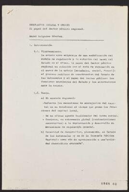 Regulación estatal y crisis. El papel del sector público regional