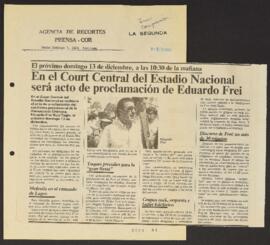 Artículos de prensa de mes de diciembre de 1992 relativos a Precandidato presidencial y President...