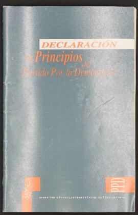 Boletín relativo a Declaración de Principios de Partido Por la Democracia