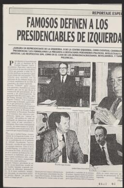 Famosos definen a los presidenciables de izquierda. Reportaje especial