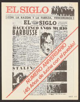 El Siglo Número Aniversario 45 Años de Lucha con el Pueblo. Boletín de prensa