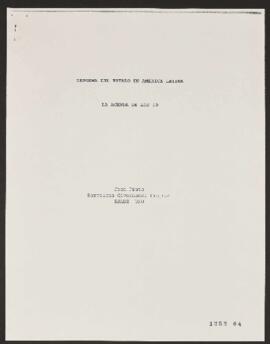 Reforma del Estado en América Latina: La Agenda de los 90. Documento de Trabajo de Joan Prats