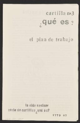 Cartilla Nº3 ¿Qué es? el plan de trabajo. Boletín