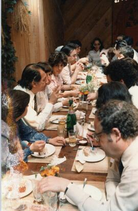 Ricardo Lagos en comida