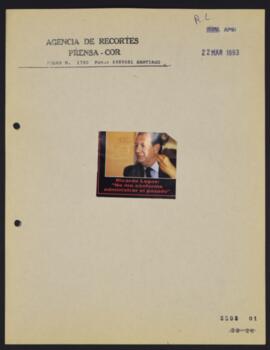Artículos de prensa relativos a actividades de Ricardo Lagos E.