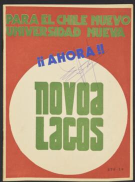 Novoa. Lagos. Para el Chile nuevo universidad nueva Ahora!