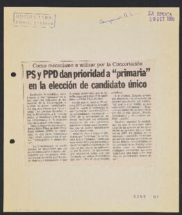 Artículos de Prensa relativos a campaña presidencial de Ricardo Lagos de 1992