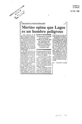 Carpeta que contiene recortes de prensa entre enero y mayo de 1990 relativa a Ricardo Lagos como ...