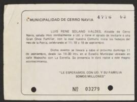 Invitación del alcalde de Cerro Navia