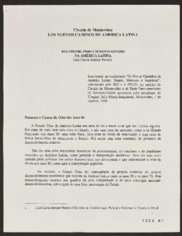 Reconstruyendo un Nuevo Estado en América Latina. Discurso