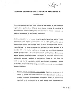 Ciudadanía Democrática Descentralización Participación y Concertación