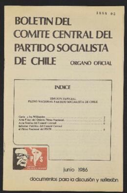 Boletín Del Comité Central Del Partido Socialista de Chile