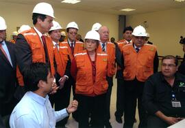 La Presidenta Michelle Bachelet, en la inauguración de la primera Planta de Gas Natural Licuado G...