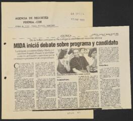 Artículos de Prensa relativos a campaña presidencial de candidato contemporáneo a Ricardo Lagos S...