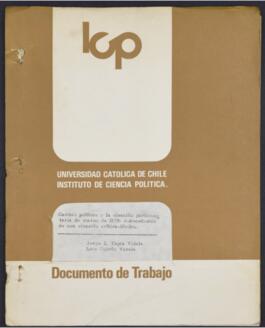 Cambio político y la elección parlamentaria de marzo de 1973: Antecedentes de una elección crític...