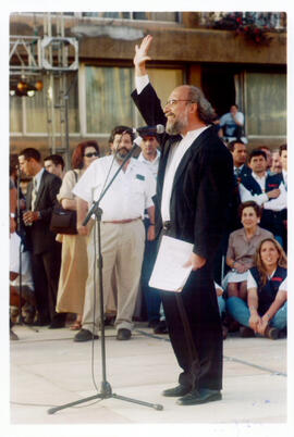 Raúl Zurita en Actos de Candidatura Presidencial