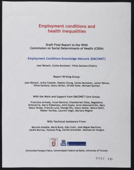 Employment conditions and health inequalities