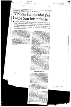 Carpeta que contiene recortes de prensa de 09 de junio a 30 de septiembre de 1990 relativa a Rica...