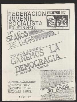 Federación Juvenil Socialista, Boletín Nº14