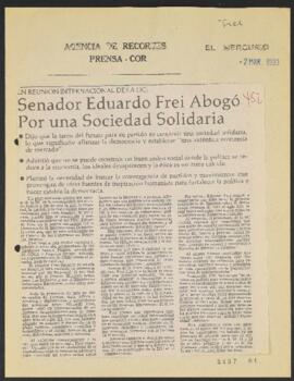 Artículos de prensa de mes de marzo de 1993 relativos a Precandidato Presidencial, Senador Eduard...